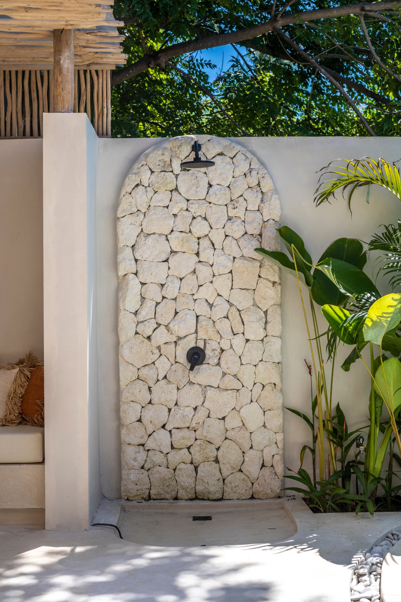 Santika Villas bedroom with morning light.